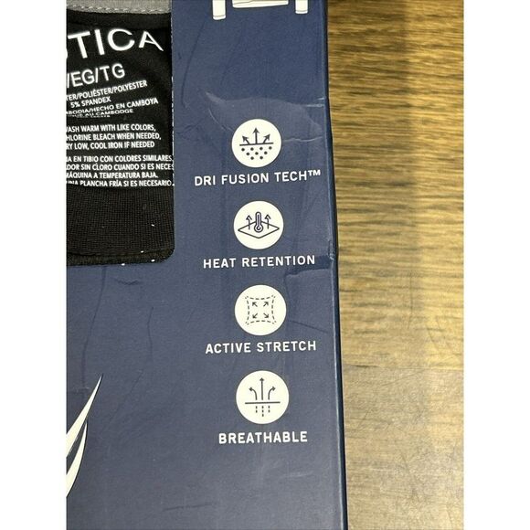 NEW XL Nautica Mens   Base Layer Long Sleeve‎ Top Black Extra Large NWT - Picture 2 of 7